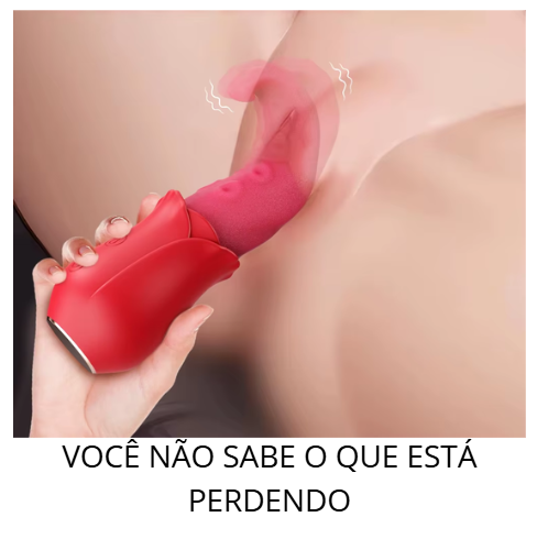 Vibrador de Língua 10 Velocidades Rosa Realista para Mamilos e Estimulação Clitoriana Brinquedo Sexual para Casais