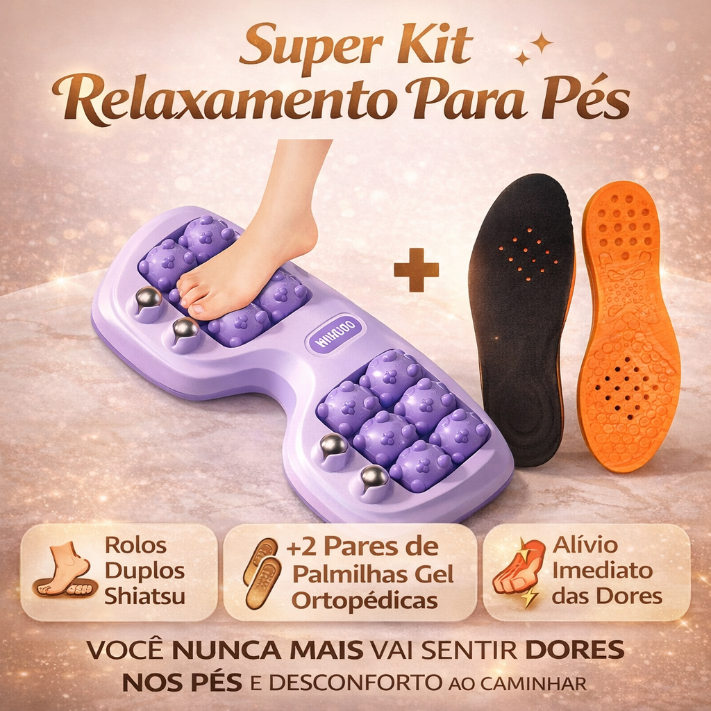 Linova Relax Foot Pro – Kit Alívio Total + Palmilha Ortopédica