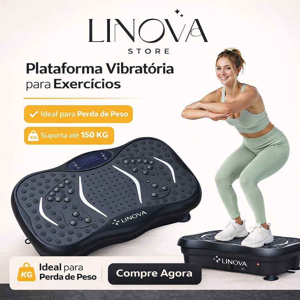 Plataforma VibraFit Pro Original – Ajuda a combater gordura localizada, ativa a circulação e fortalece os músculos em apenas 10 minutos por dia (suporta até 150 kg). Garantia de 90 dias pela loja.
