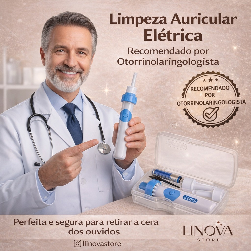 Removedor de Cera do Ouvido Elétrico por Sucção – Tecnologia Segura. Poucas Unidades Disponíveis