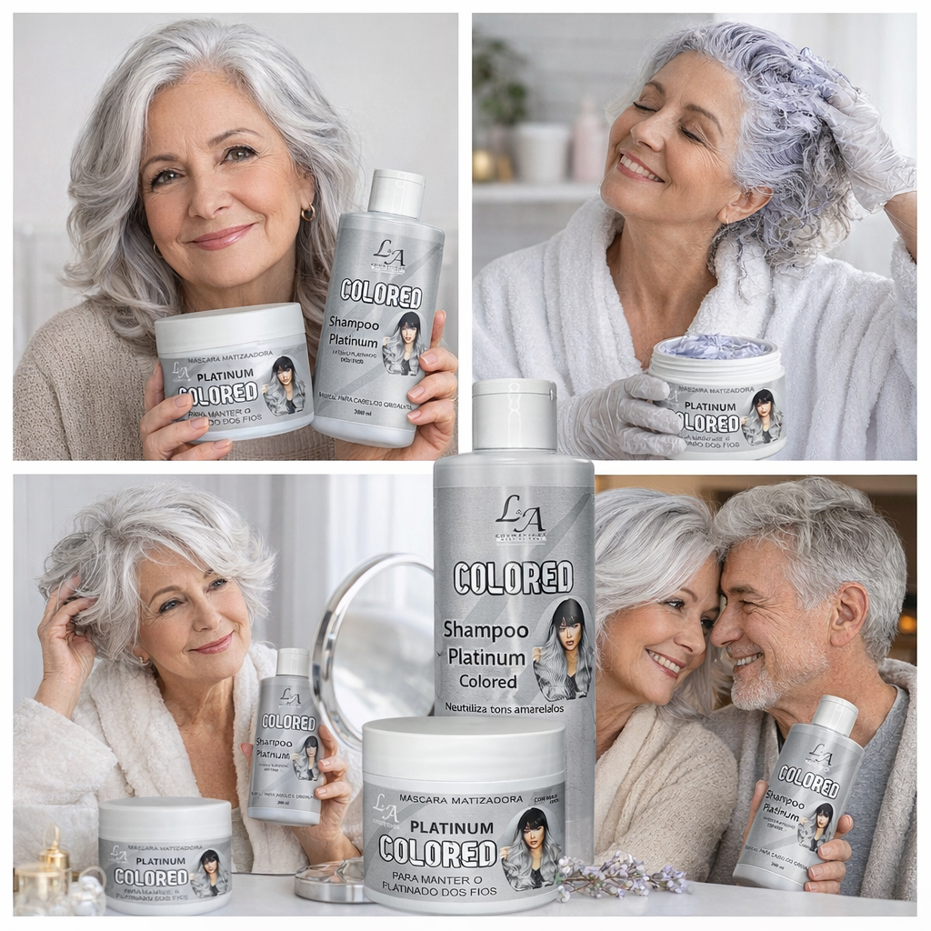 Kit Matizador Platinum Efeito Platinado - S/ Amônia - Resultado 100% Natural La cosméticos 300ml