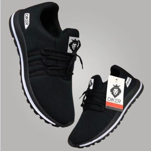 Tênis Unissex Diker Esportivo Cor Preto/Branco – Leve, Confortável e Ideal para o Dia a Dia